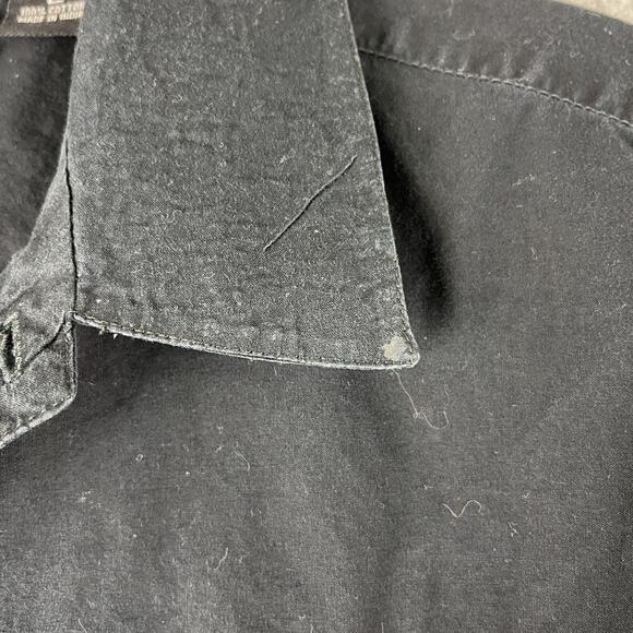 Harley Davidson Mechanic Shirt Mens Large Black Screaming Eagle Flames Button Up - Picture 14 of 14